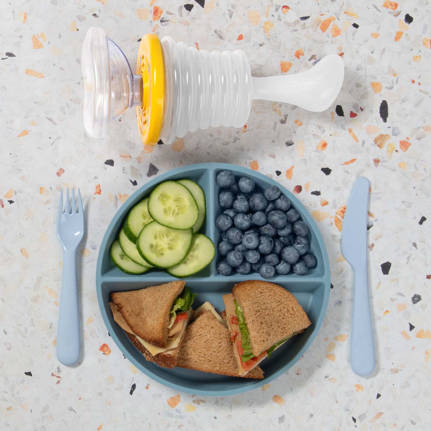 LifeVac in front of school lunch